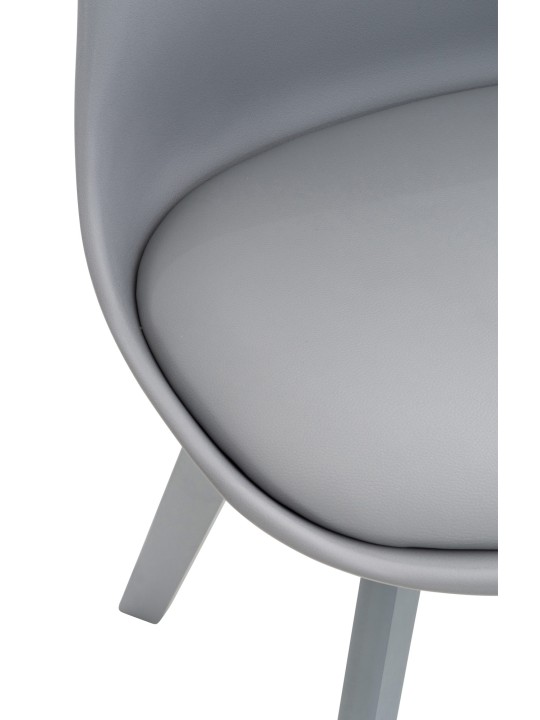 4 tuolin sarja Linares muovia, harmaa/harmaa