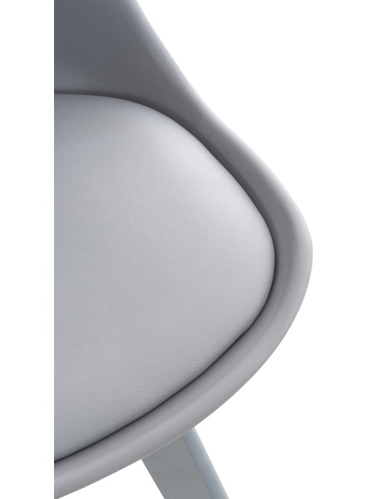 4 tuolin sarja Linares muovia, harmaa/harmaa