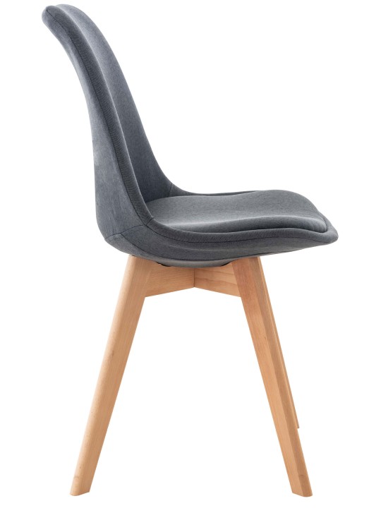 4 tuolin sarja Linares kangas, tummanharmaa