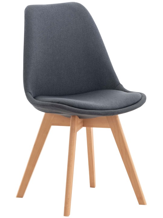 Tuoli Linares kangasta, tummanharmaa