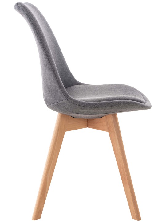 Tuoli Linares kangasta, harmaa