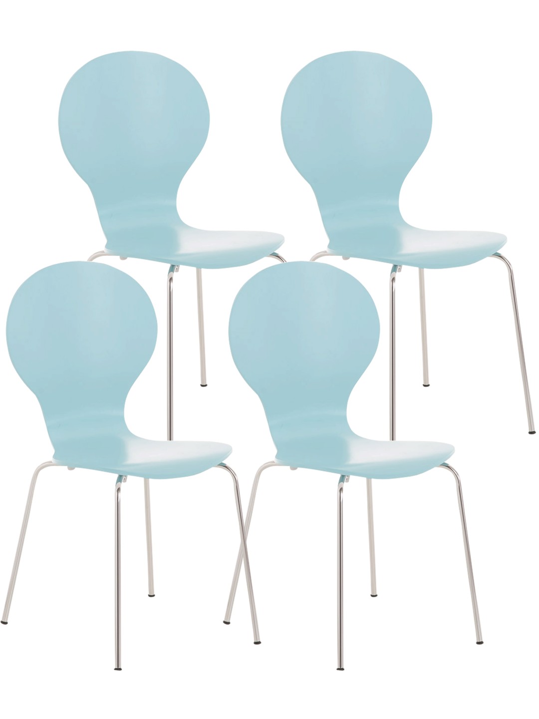 4 vierailijatuolin setti Diego, vaaleansininen