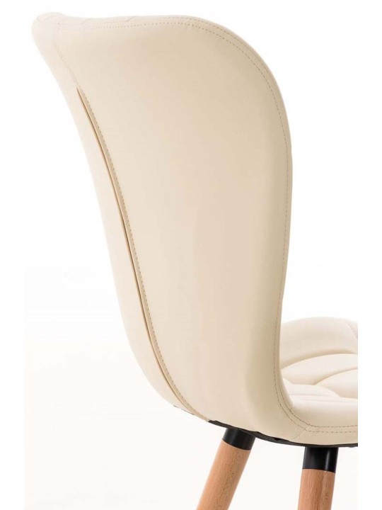 4 ruokasalin tuolin setti Elda keinonahkaa, kermanvärinen