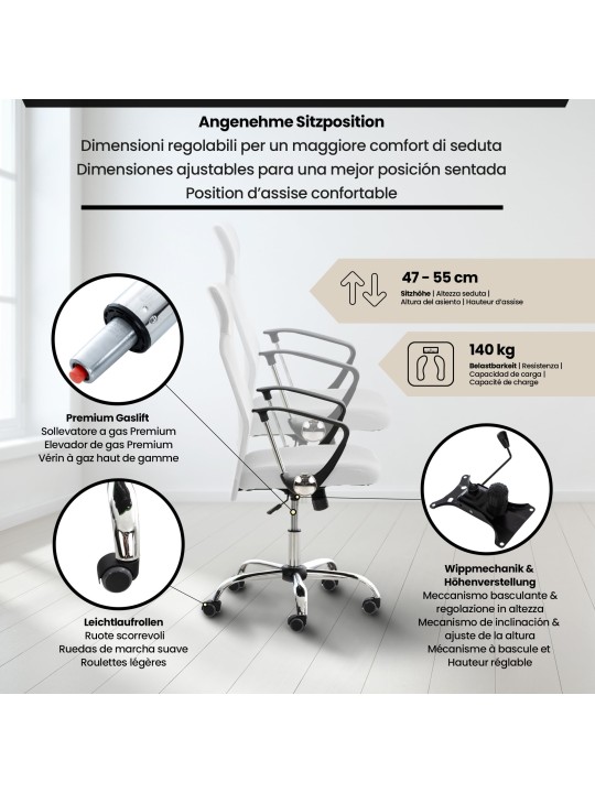 Washingtonin työtuoli, valkoinen