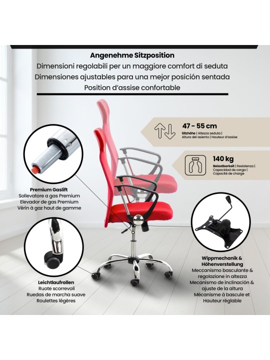 Washingtonin työtuoli, punainen