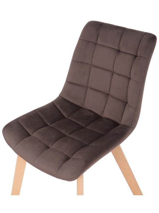 Passaic samettinen ruokapöydän tuoli, ruskea Passaic samettinen ruokapöydän tuoli, ruskea