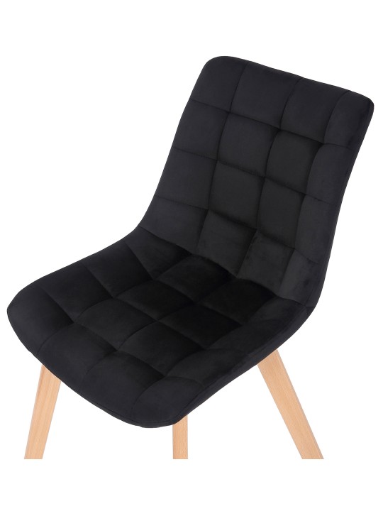 Passaic samettinen ruokapöydän tuoli, musta