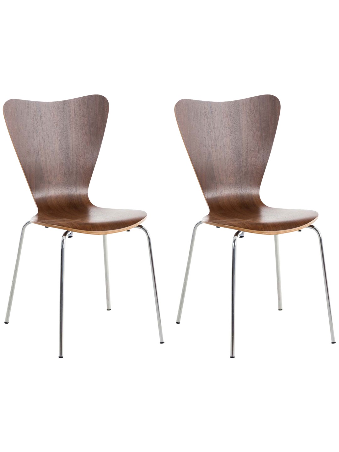 2 kpl Calisto vierailijatuolien setti, pähkinä