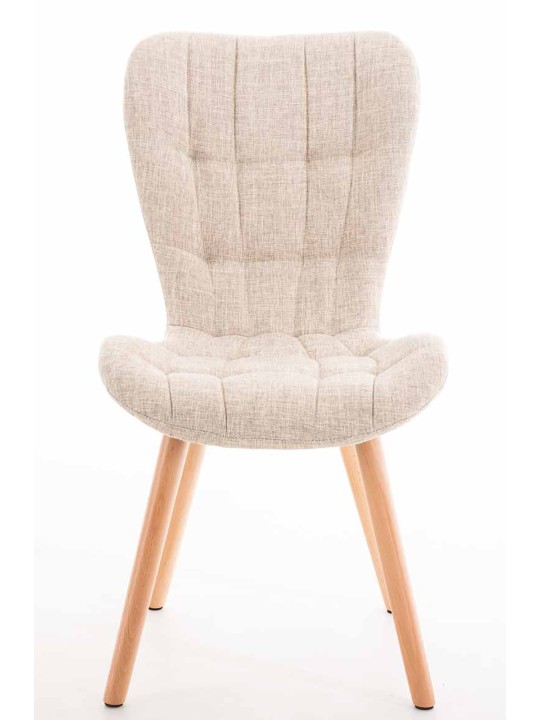 4 tuolin setti Elda kangas natural, kermanvärinen