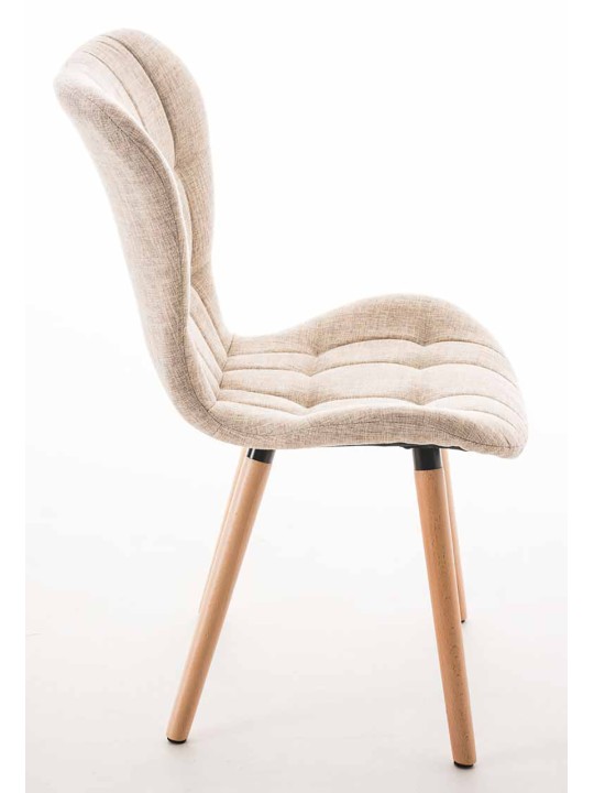 4 tuolin setti Elda kangas natural, kermanvärinen