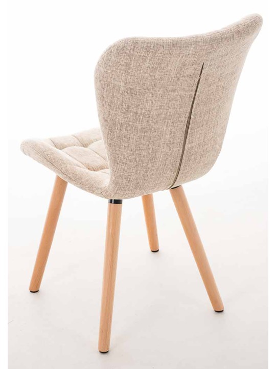 4 tuolin setti Elda kangas natural, kermanvärinen