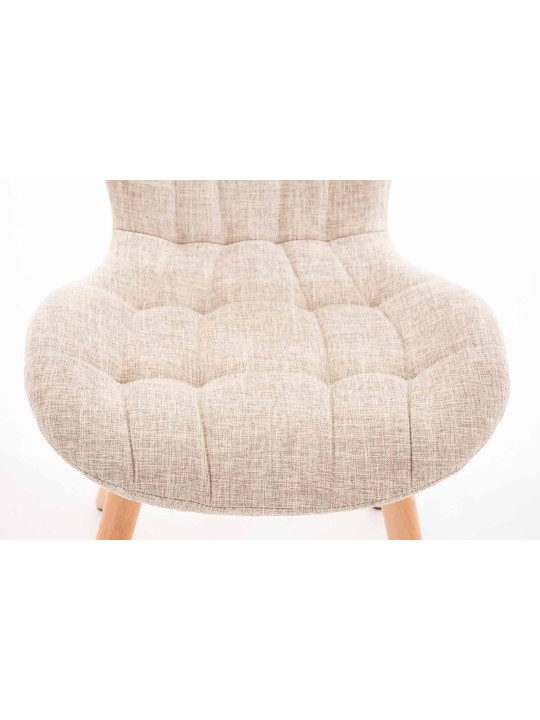 4 tuolin setti Elda kangas natural, kermanvärinen