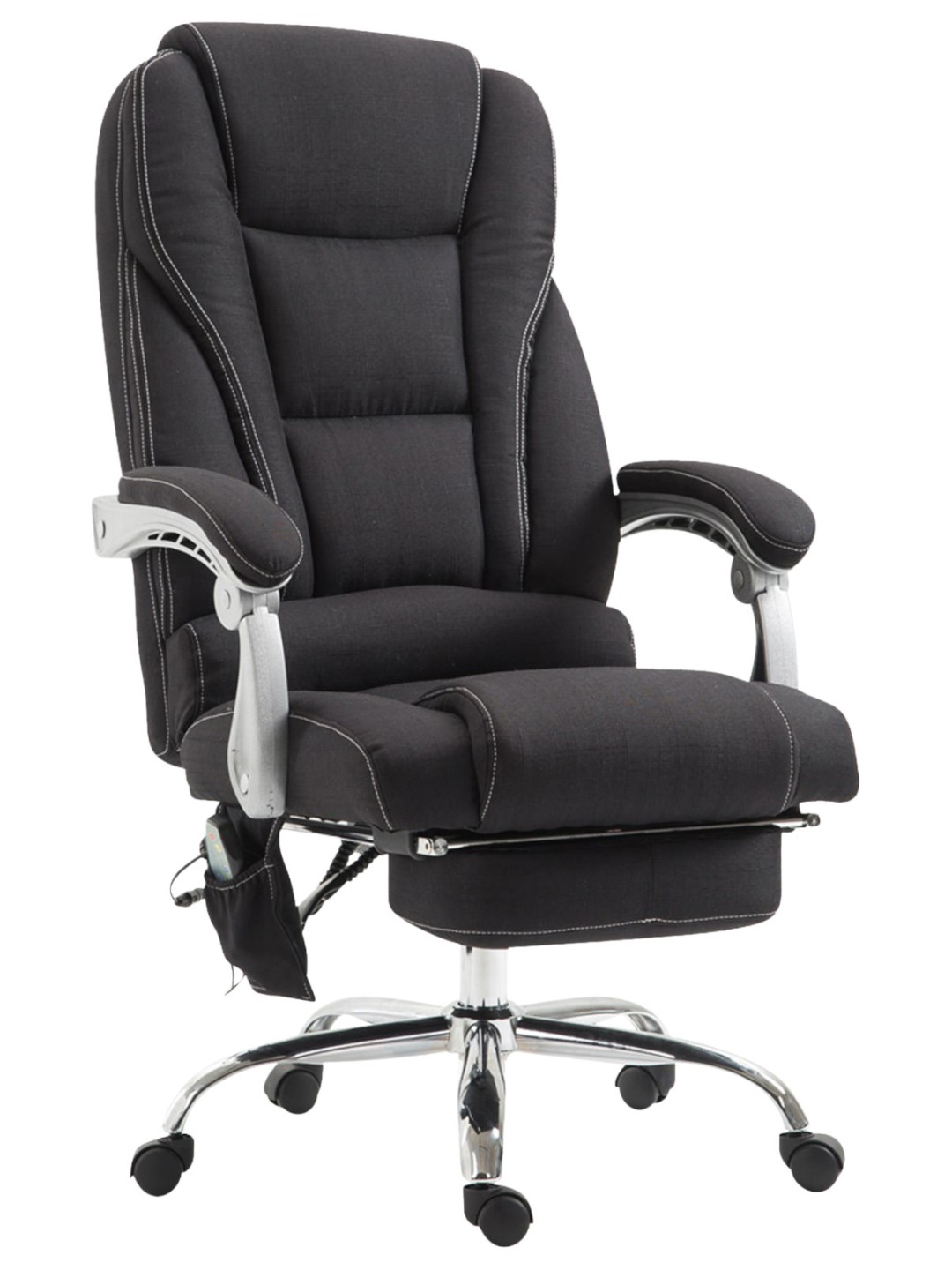 Pacific-kankainen työtuoli hierontatoiminnolla, musta