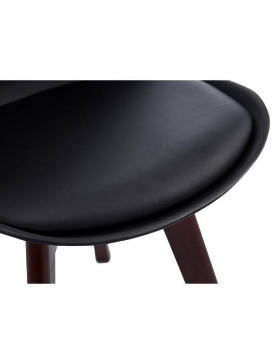 4 vierailijatuolin setti Borneo V2 pähkinä keinonahkaa, musta