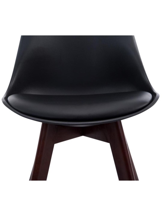 4 vierailijatuolin setti Borneo V2 pähkinä keinonahkaa, musta