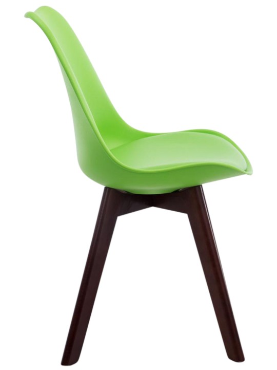 4 vierailijatuolin setti Borneo V2 pähkinä keinonahkaa, vihreä