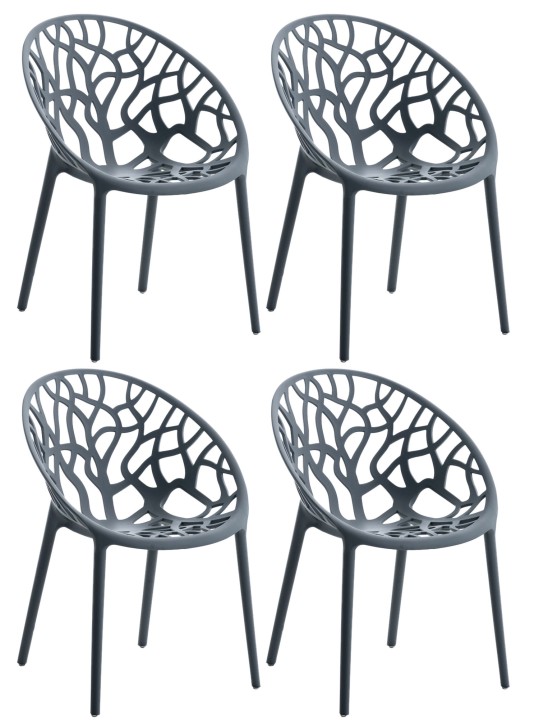 4 tuolin setti Hope, antrasiitti