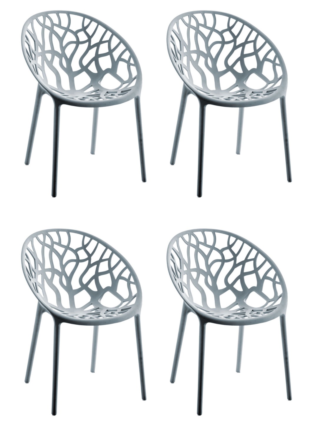 4 tuolin setti Hope, harmaa