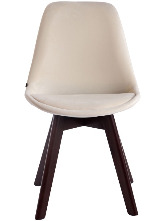 4 vierailijatuolin setti Borneo V2 sametti pähkinä, kermanvärinen