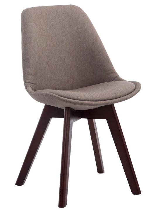 4 vierailijatuolin setti Borneo V2 pähkinä kangas, taupe