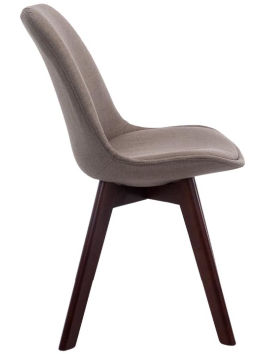 4 vierailijatuolin setti Borneo V2 pähkinä kangas, taupe