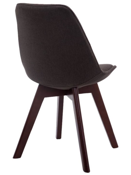 4 vierailijatuolin setti Borneo V2 pähkinä kangas, tummanharmaa