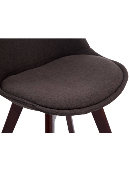 4 vierailijatuolin setti Borneo V2 pähkinä kangas, tummanharmaa