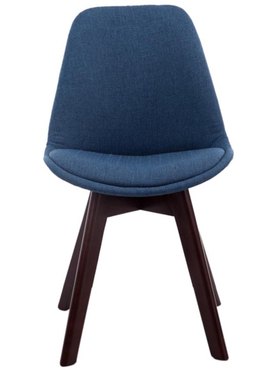 4 vierailijatuolin setti Borneo V2 pähkinä kangas, sininen