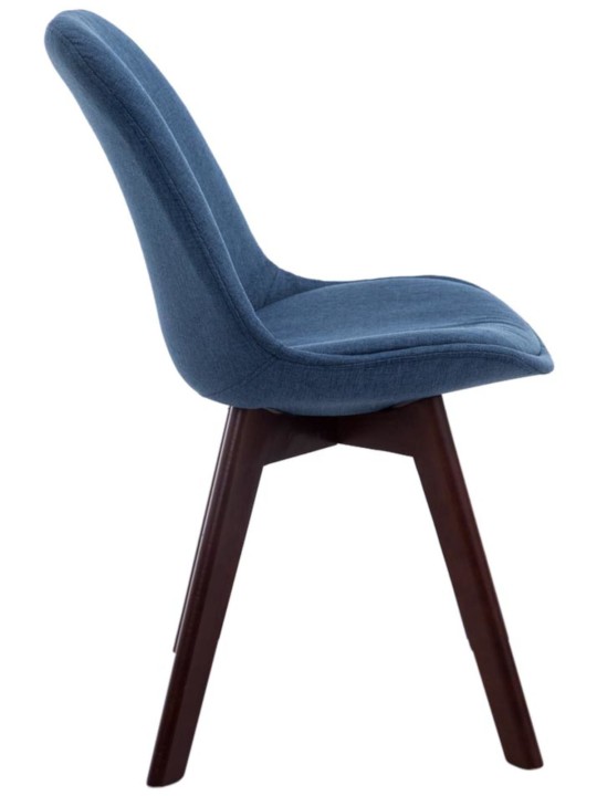 4 vierailijatuolin setti Borneo V2 pähkinä kangas, sininen