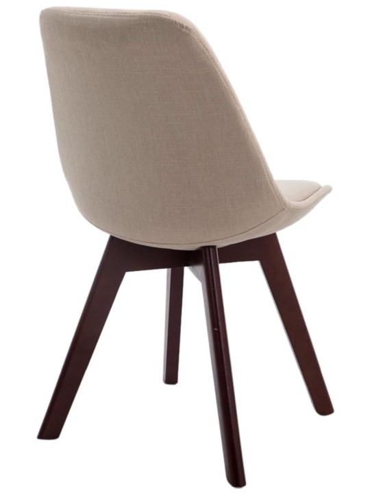 4 vierailijatuolin setti Borneo V2 pähkinä kangas, kermanvärinen