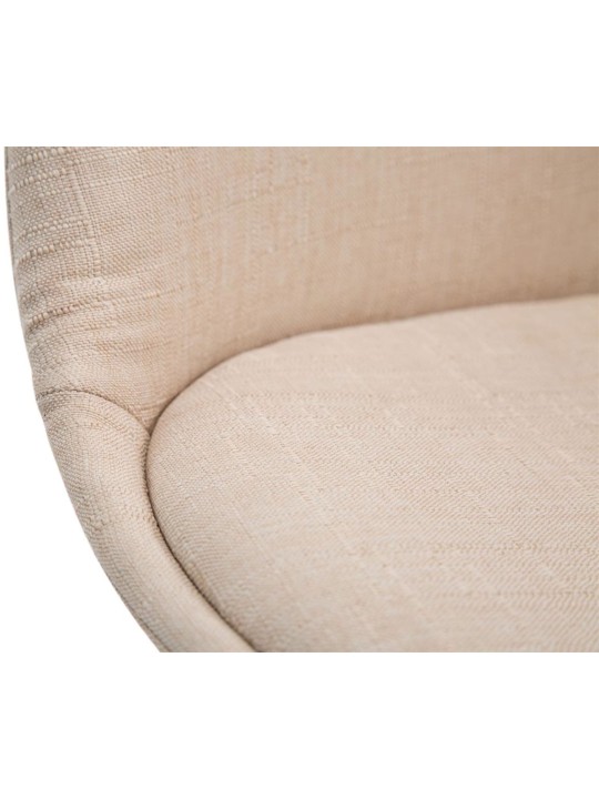 4 vierailijatuolin setti Borneo V2 pähkinä kangas, kermanvärinen