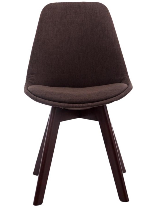 4 vierailijatuolin setti Borneo V2 pähkinä kangas, ruskea