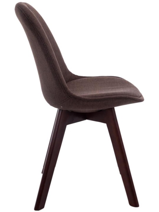 4 vierailijatuolin setti Borneo V2 pähkinä kangas, ruskea