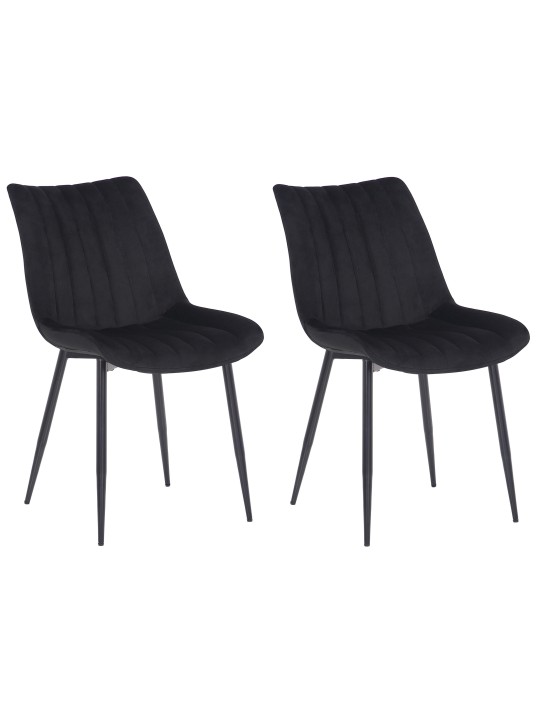 2 tuolin setti Rahden velvet, musta