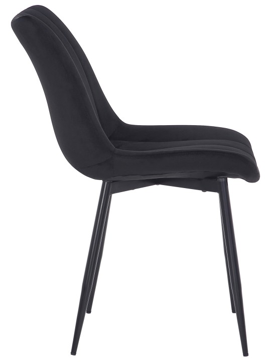 2 tuolin setti Rahden velvet, musta