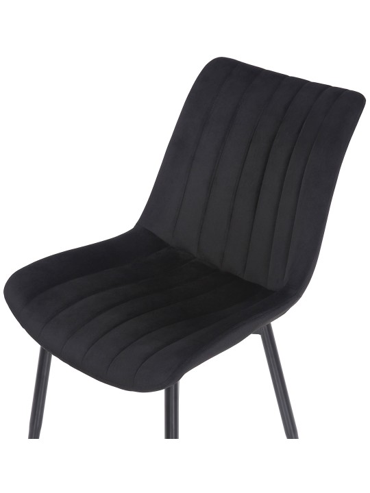 2 tuolin setti Rahden velvet, musta