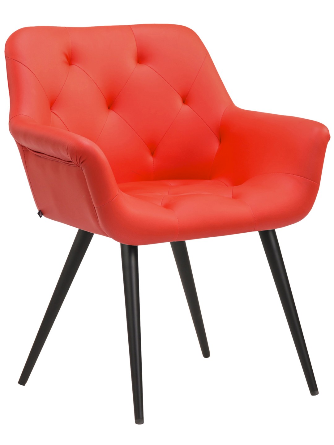 Langford keinonahkainen ruokapöydän tuoli, punainen