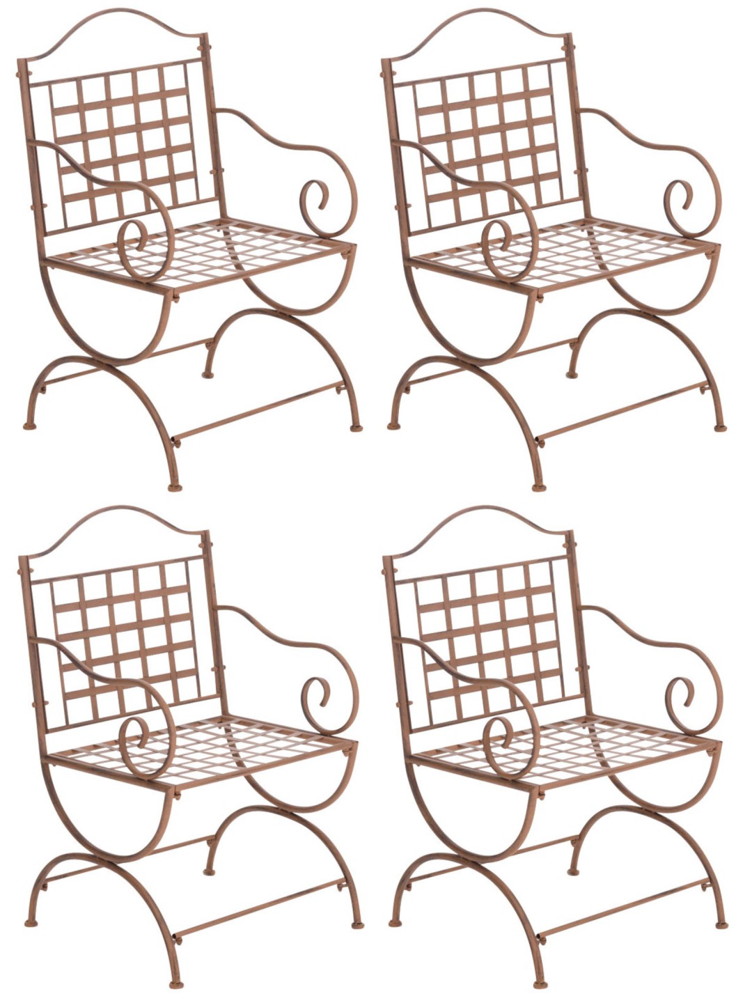 4 tuolin setti Lotta, antiikkiruskea