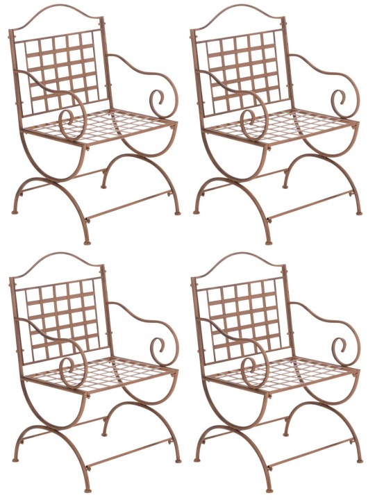 4 tuolin setti Lotta, antiikkiruskea