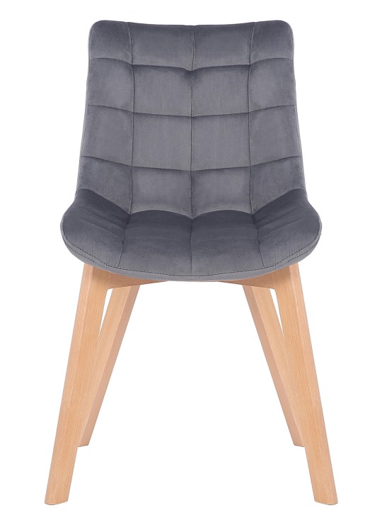 2 ruokapöydän tuolin setti Passaic velvet, harmaa