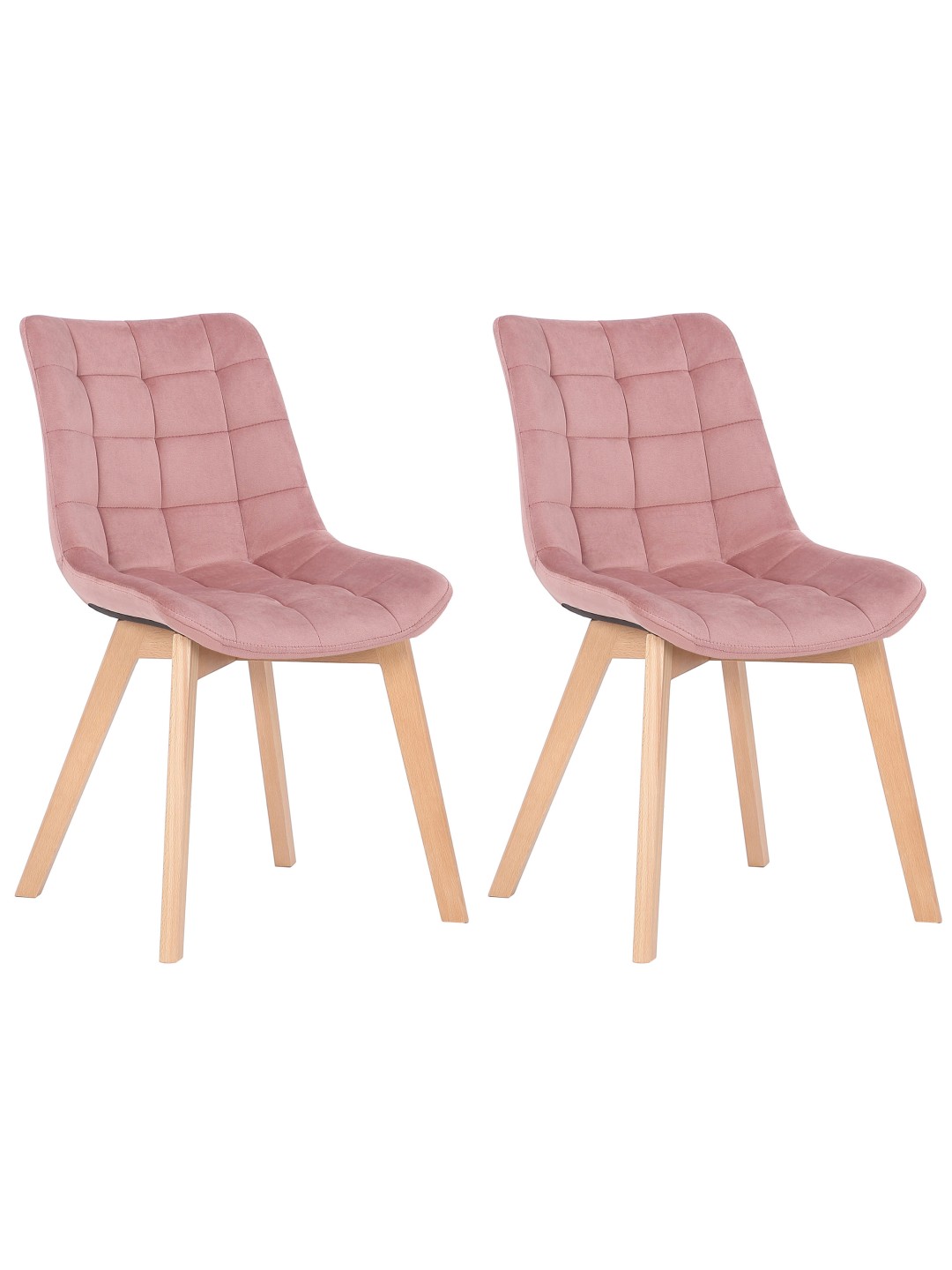 2 ruokapöydän tuolin setti Passaic velvet, pinkki