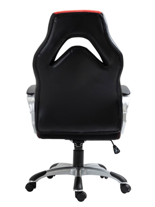 Foxton keinonahkainen työtuoli, musta/punainen