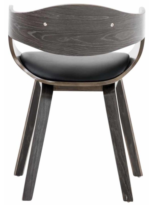 2 tuolin setti Kingston keinonahkaa, musta/harmaa