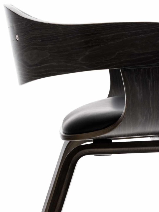 2 tuolin setti Kingston keinonahkaa, musta/harmaa