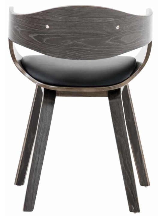 2 tuolin setti Kingston keinonahkaa, musta/harmaa