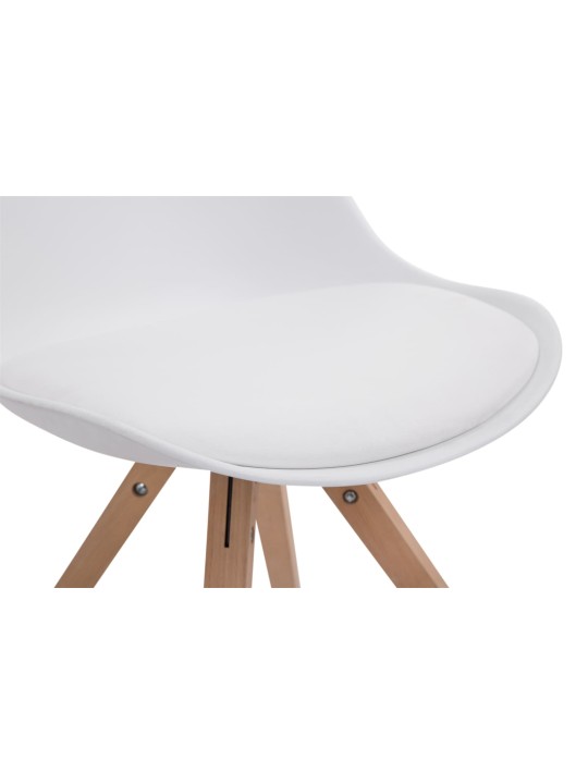 4 tuolin setti Toulouse Faux Leather Natura Square, valkoinen