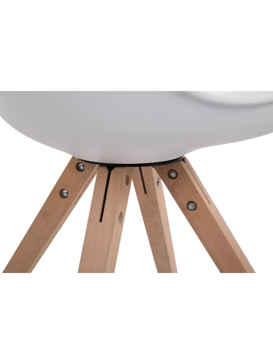 4 tuolin setti Toulouse Faux Leather Natura Square, valkoinen