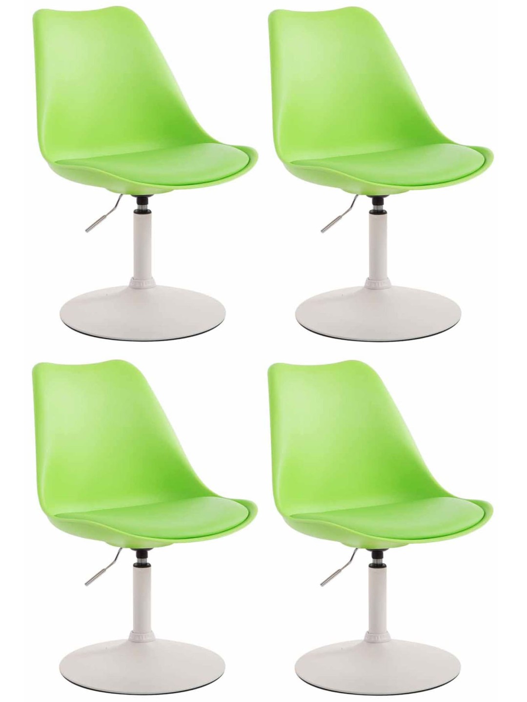 Set of 4 dining chairs Maverick W plastic, vihreä
