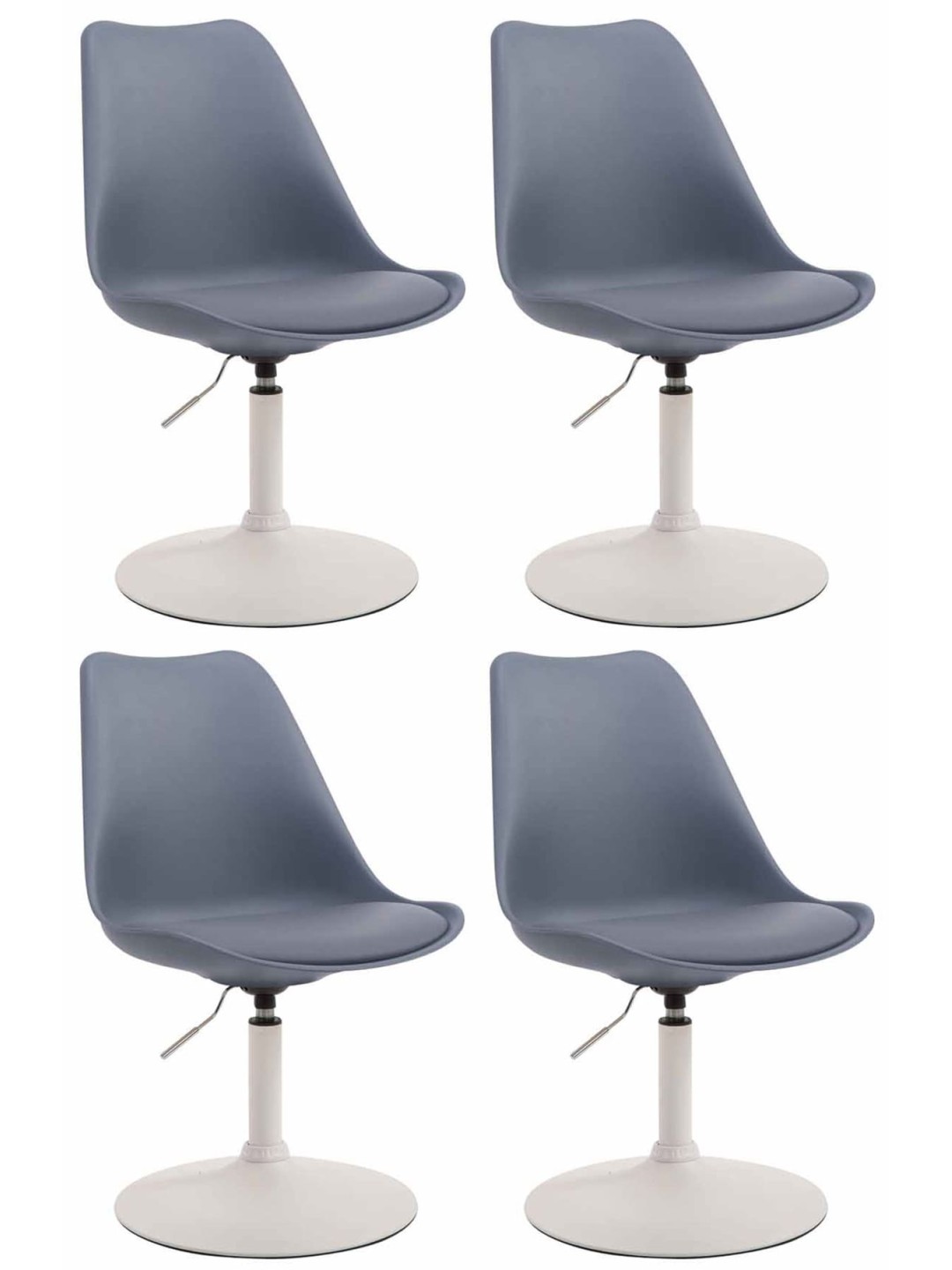 Set of 4 dining chairs Maverick W plastic, harmaa