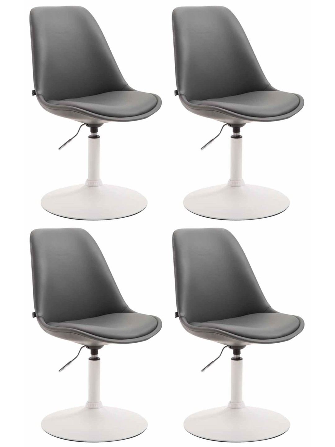 Set of 4 dining room chairs Maverick W faux leather, harmaa